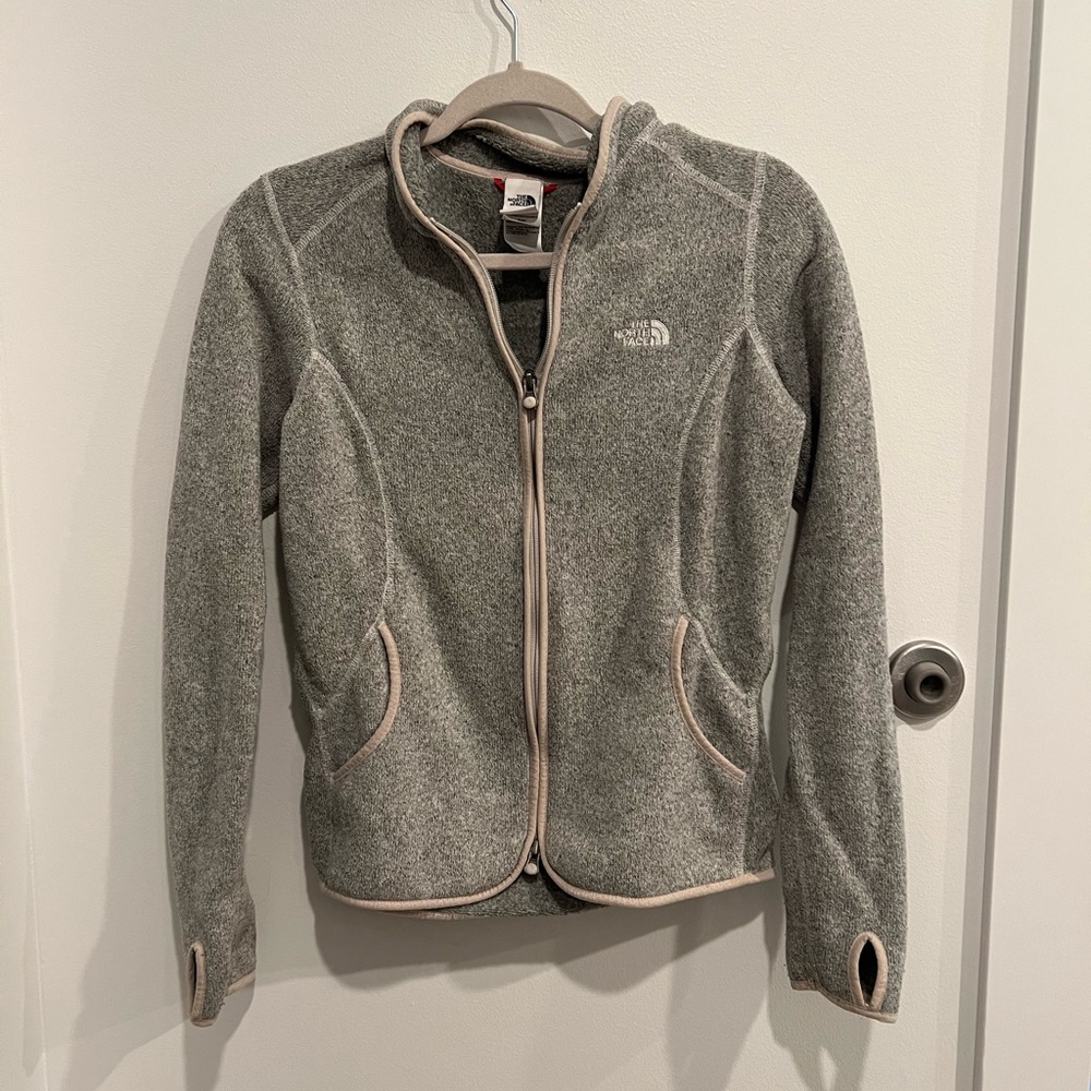 North Face Grey Zip up
